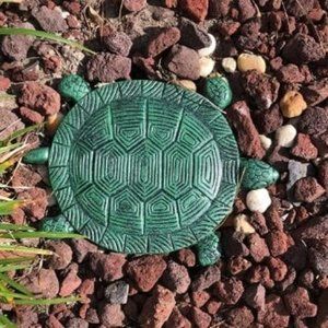 Cast Iron Stepping Stone, Turtle Stepping Stone, Decorative Tortoise Flagstone